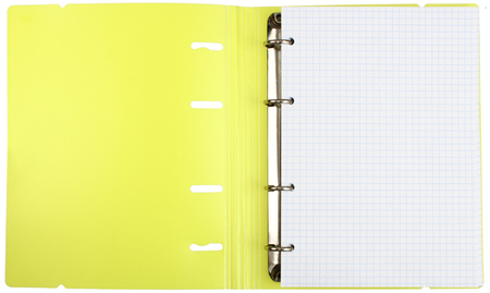Тетрадь общая А5, 120 л. на кольцах BG Neon, 175*220 мм, клетка, желтая