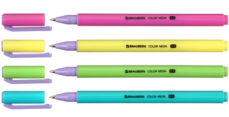 Ручка гелевая Brauberg Color Neon, корпус ассорти, стержень черный Ручка гелевая Brauberg Color Neon, корпус ассорти, стержень черный