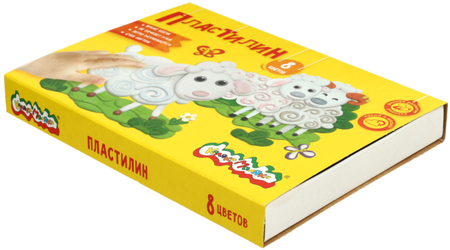 Пластилин «Каляка-Маляка», 8 цветов, 120 г, со стекой Пластилин «Каляка-Маляка», 8 цветов, 120 г, со стекой