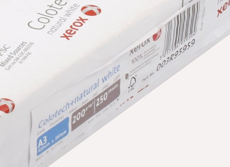 Бумага офисная Xerox Colotech+ Natural White, А3 (297*420 мм), 200 г/м2, 250 л.