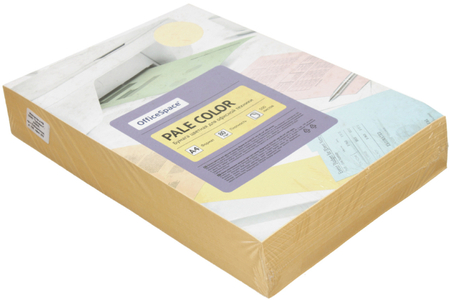 Бумага офисная цветная OfficeSpace Pale Color, А4 (210*297 мм), 80 г/м2, 500 л., оранжевая