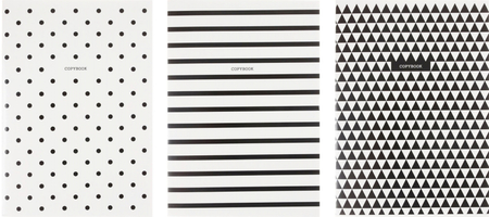 Тетрадь общая А4, 96 л. на скобе ArtSpace «Узоры. BW Pattern», 205*295 мм, клетка, ассорти Тетрадь общая А4, 96 л. на скобе ArtSpace «Узоры. BW Pattern», 205*295 мм, клетка, ассорти