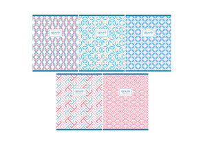 Тетрадь общая А5, 48 л. на скобе BG «Узоры», 165×200 мм, клетка, ассорти