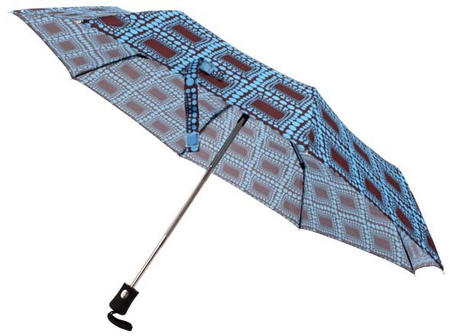 Зонт женский от дождя (автомат) 33059, «Кружочки», голубой Зонт женский от дождя (автомат) 33059, «Кружочки», голубой