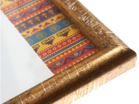 Фоторамка пластиковая «Керс» (выпуклая широкая), 15*20 см, с ногой, золотистая