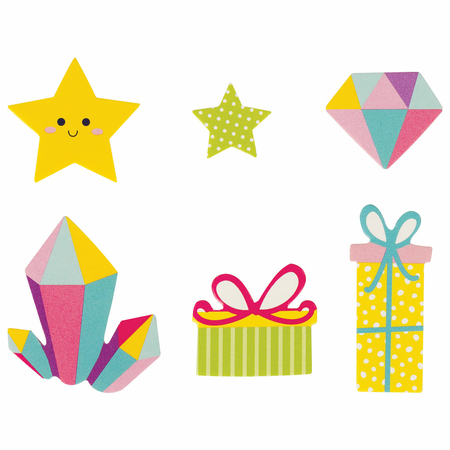 Наклейки мягкие «Юнландия», «Единорог и радуга», 24 шт.