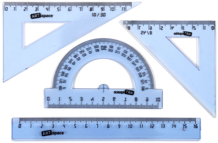Набор чертежный малый ARTspace, 4 предмета