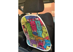 Чехол-накидка на автокресло универсальный Joy Textile, 45×62 см, «Кошачья площадь»