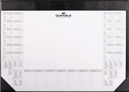 Подложка настольная с календарем Durable 7291 , 59*42 см, черная