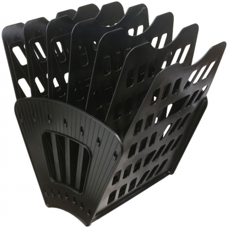 Лоток веерный Brauberg Basic, 6 отделений, черный Лоток веерный Brauberg Basic, 6 отделений, черный