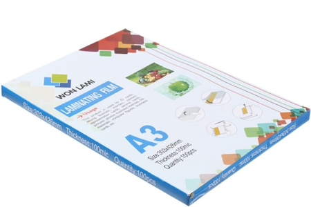 Пленка для ламинирования Laminating Film, А3 (303*426 мм), 100 мкм, глянец, 100 шт. 
