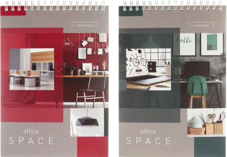 Блокнот на гребне ARTspace «Офис» (А5), 145*200 мм, 60 л., клетка, Office Space, ассорти Блокнот на гребне ARTspace «Офис» (А5), 145*200 мм, 60 л., клетка, Office Space, ассорти