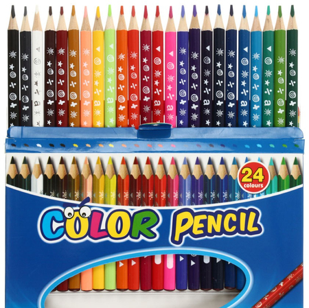 Карандаши цветные Color Pencil, 24 цвета, длина 175 мм