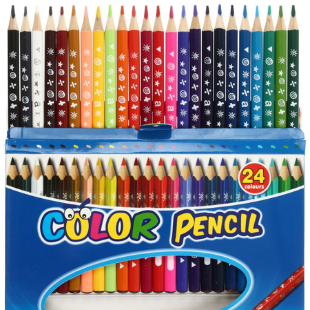 Карандаши цветные Color Pencil, 24 цвета, длина 175 мм Карандаши цветные Color Pencil, 24 цвета, длина 175 мм