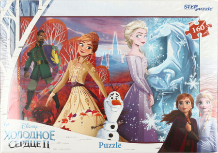 Пазлы Step Puzzle , 35,5*24 см, 160 элементов, «Disney. Холодное сердце-2», 5+