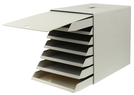 Файл-кабинет Idealbox Durable, 365*250*322 мм, 7 лотков, 35 мм, серый