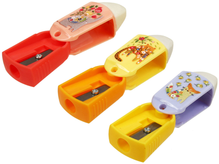 Точилка пластиковая Meshu Spring Dreath с ластиком, 1 отверстие, ассорти Точилка пластиковая Meshu Spring Dreath с ластиком, 1 отверстие, ассорти