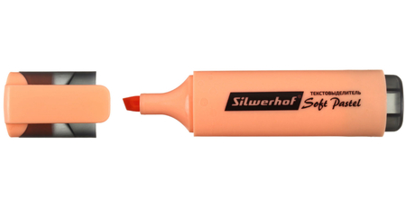 Маркер-текстовыделитель Silwerhof Soft Pastel, персиковый