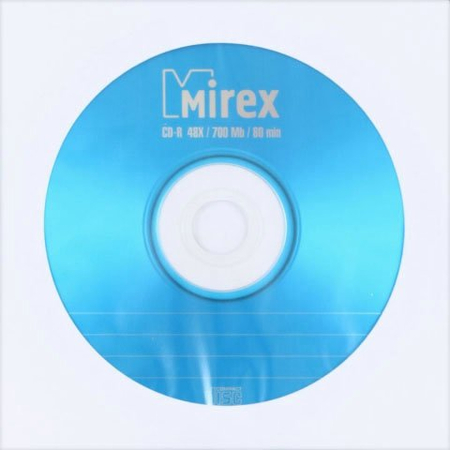 Компакт-диск CD-R Mirex, 48x, в бумажном конверте Компакт-диск CD-R Mirex, 48x, в бумажном конверте