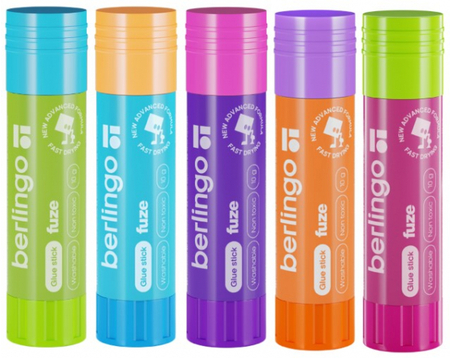 Клей-карандаш Berlingo Fuze, 10 г, ассорти