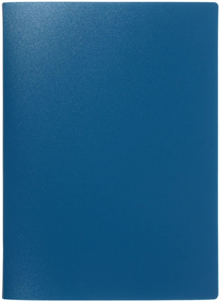 Папка пластиковая c боковым зажимом inФормат, толщина пластика 0,5 мм, синяя