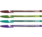 Ручка шариковая одноразовая Brauberg X-30 Color Mix, корпус ассорти, стержень синий