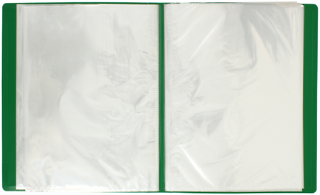 Папка пластиковая на 60 файлов «Бюрократ», толщина пластика 0,7 мм, зеленая