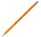 Карандаш чернографитный Qredo, твердость грифеля ТМ, с ластиком, корпус желтый