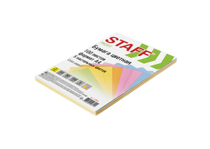 Бумага офисная цветная Staff Profit Pastel, А4 (210×297 мм), 80 г/м², 100 л. (5 цветов×20 л.) Бумага офисная цветная Staff Profit Pastel, А4 (210×297 мм), 80 г/м², 100 л. (5 цветов×20 л.)