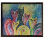 Картина «Акварельные кошки» (Губаревич И.В.), 40×50 см, бумага, акварель, цветные карандаши Картина «Акварельные кошки» (Губаревич И.В.), 40×50 см, бумага, акварель, цветные карандаши
