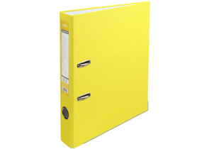 Папка-регистратор Deli «Эко» с односторонним ПВХ-покрытием, корешок 50 мм, желтый