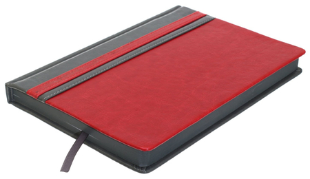 Ежедневник недатированный «Сариф/Пристин», 145*210 мм, 160 л., красный с серым