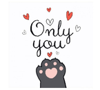 Мини-открытка в букеты «Стильная открытка», 70×70 мм, Only You