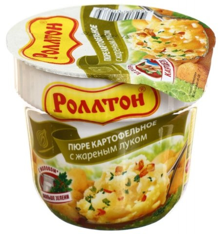 Пюре картофельное «Роллтон», 40 г, с жареным луком 
