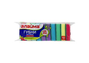 Губки для посуды Laima Maxi, 95×65×25 мм, 10 шт. Губки для посуды Laima Maxi, 95×65×25 мм, 10 шт.
