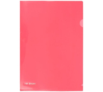 Папка-уголок пластиковая inФормат А4+, толщина пластика 0,18 мм, прозрачная красная