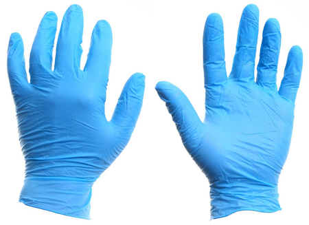 Перчатки нитриловые одноразовые A.D.M., размер XL, 50 пар (100 шт.), синие