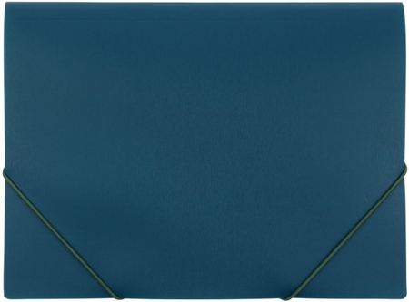 Папка пластиковая на резинке Index Satin, толщина пластика 0,45 мм, темно-зеленая