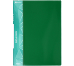 Папка пластиковая на 20 файлов «Бюрократ», толщина пластика 0,6 мм, зеленая