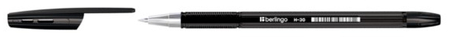 Ручка шариковая Berlingo H-30, корпус прозрачный, стержень черный