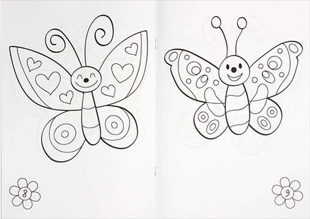 Книжка-раскраска «Бабочки», 8 листов