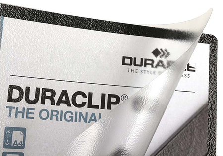 Папка пластиковая с клипом Durable Duraclip, А4, 60 л., толщина пластика 0,4 мм, черная