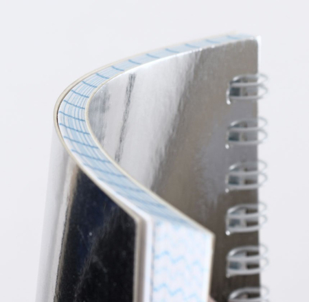 Блокнот на гребне «Проф-Пресс», 70*100 мм, 40 л., клетка, «Серебро»