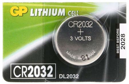 Батарейка литиевая дисковая GP Lithium, CR2032, 3V