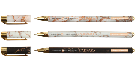 Ручка шариковая Bruno Visconti Carrara, корпус ассорти, стержень синий