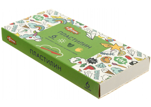 Пластилин «Отличник» №1School, 6 цветов, 120 г, со стекой