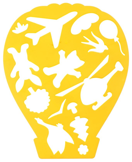 Трафарет фигурный для рисования «Луч», 200*165 мм, «Воздушный шар»