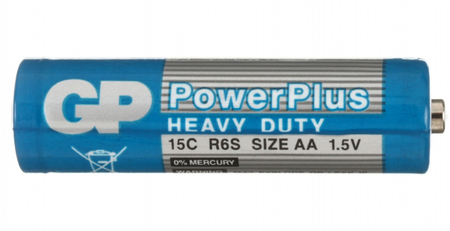 Батарейка солевая GP PowerPlus, AA, R6S, 1,5V