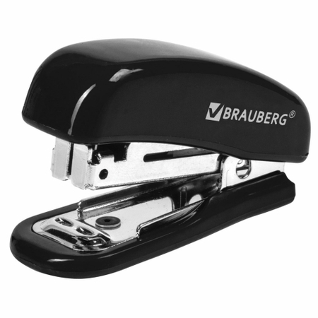 Степлер-мини Brauberg Classic, скобы №10, 12 л., 60 мм, черный