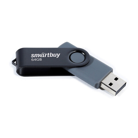 Флеш-накопитель SmartBuy Twist (2.0), 64 Gb, корпус черный Флеш-накопитель SmartBuy Twist (2.0), 64 Gb, корпус черный